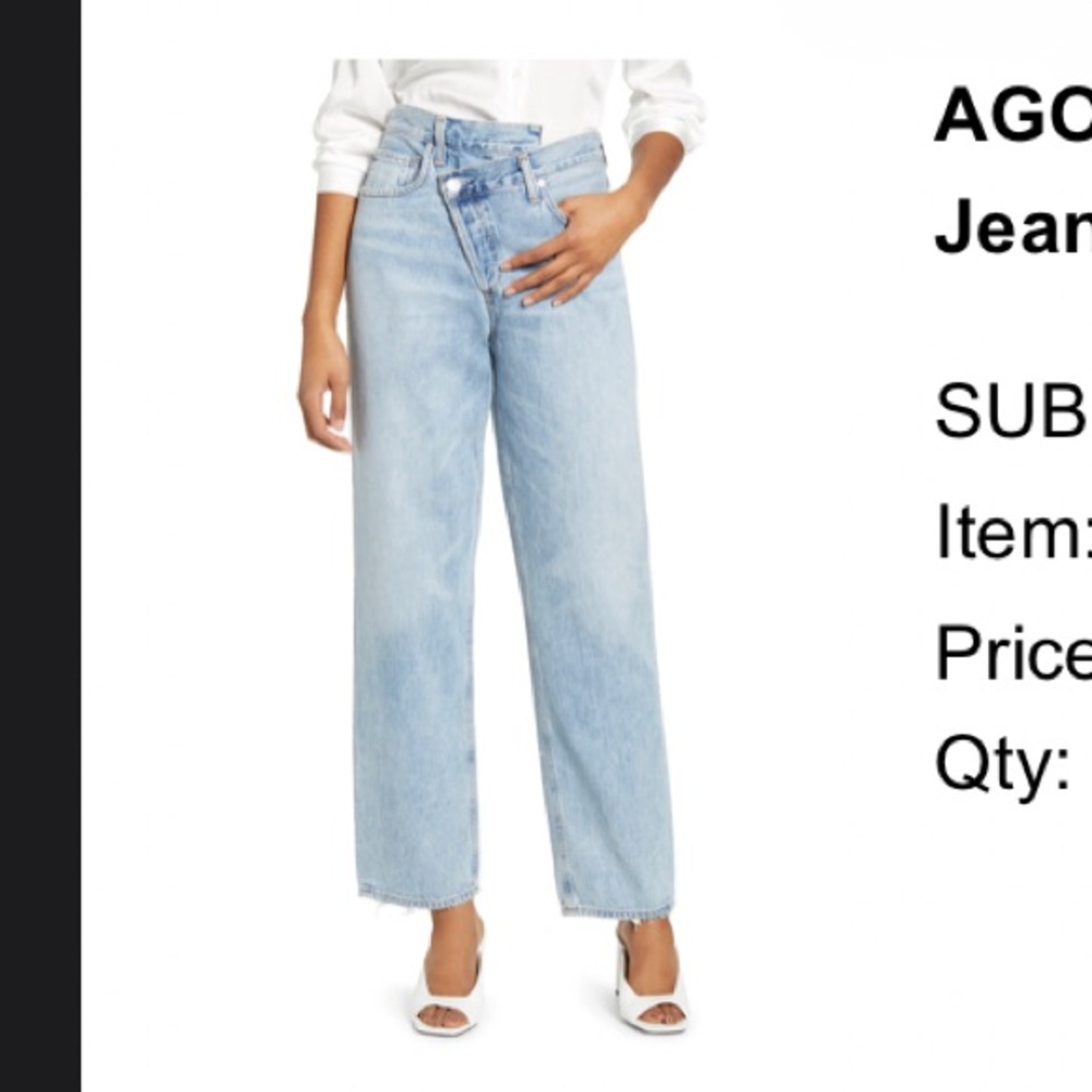 Agolde Crisscross Upsize High Waist Jeans